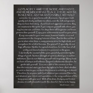 Credo for Life Gewenste dingen Desiderata Poster