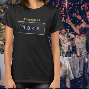 Créé 1945 Nom personnalisé T-shirt 80th Birthday