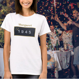 Créé 1945 Nom personnalisé T-shirt 80th Birthday