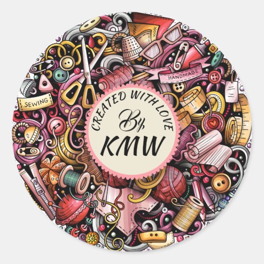 Créé Avec Un Sticker D'Amour (Devant)