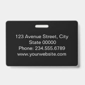 Créé pour vous, badge design (Arrière)