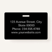 Créé pour vous, badge design (Dos)