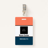 Créé pour vous, badge design (Devant avec clip)