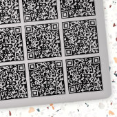 Creëer 9 scannbare QR-codes direct transparant Sticker