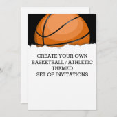 Creëer a Basketball Thema Invitation Kaart (Voorkant / Achterkant)