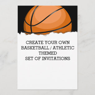 Creëer a Basketball Thema Invitation Kaart