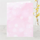 Creëer a Custom Pastel Pink Bokeh Kaart (Gele Bloem)