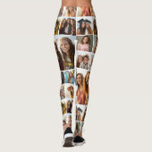 Creëer a Custom Photo Collage - 14 Foto's - Wit Leggings (Achterkant)