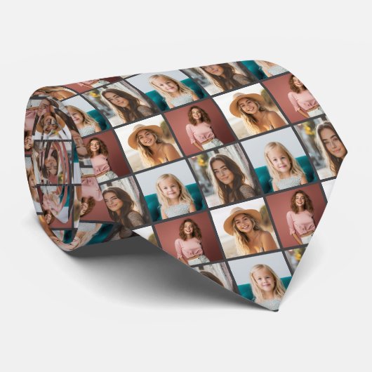 Creëer a Custom Photo Collage Pattern - 4 Foto's Stropdas (Opgerold)
