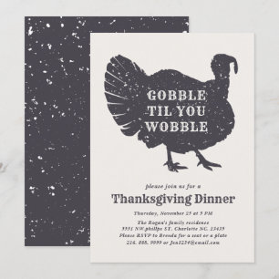 Creëer A Custom Slogan Turkey Thanksgiving Kaart