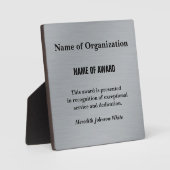 Creëer a Custom Volunteer Service Award (Silver) Fotoplaat (Voorkant)