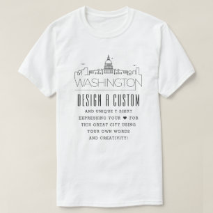 Creëer A Custom Washington DC Geëvalueerd T-shirt