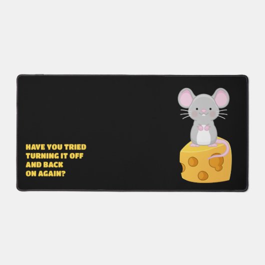 Creëer a Funny Gezegde Mouse Theme gepersonaliseer Bureaumat (Voorkant)