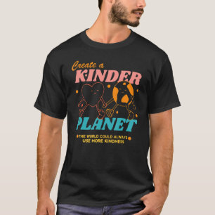 Creëer A Kinder Planet Earth Day Aesthetische Tren T-shirt