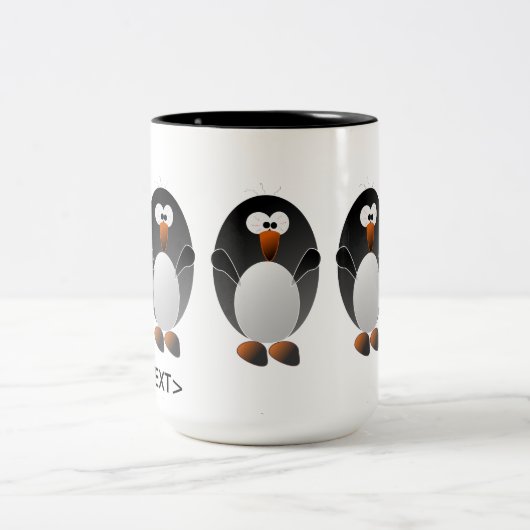 Creëer a Linux Penguin Tweekleurige Koffiemok (Center)