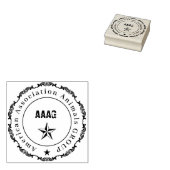 Creëer a Round Stamp met Stars Design Rubberstempel (Gestempeld)