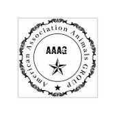 Creëer a Round Stamp met Stars Design Rubberstempel (Afrduk)