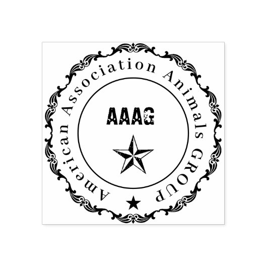 Creëer a Round Stamp met Stars Design Rubberstempel (Afrduk)