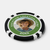 Creëer A Vacation Souvenir met Foto en Tekst Poker Chips (Enkel)