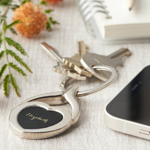 Creëer Aangepast stijlvol goudmonogram geboortedag Sleutelhanger