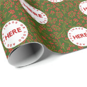 Creëer Aangepaste foto | Logo moderne kerstmis Cadeaupapier (Rol Hoek)