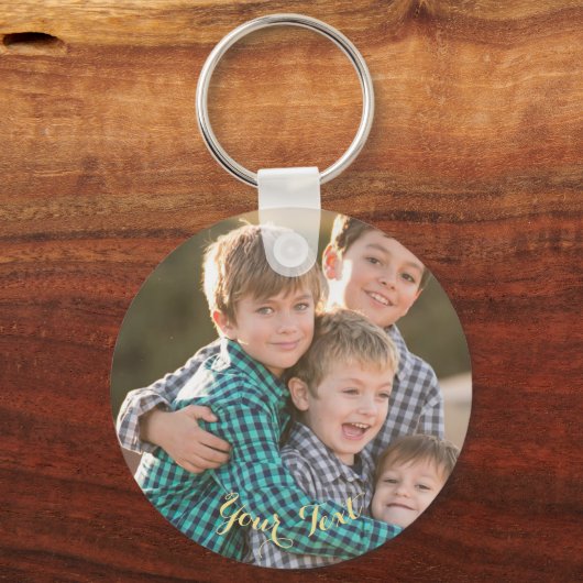 Creëer Aangepaste Gepersonaliseerde Foto- en Tekst Sleutelhanger (Voorkant)