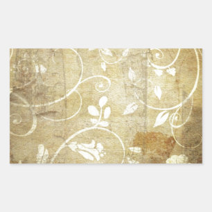 Creëer aangepaste geschenken  papier bloem sjabloo rechthoekige sticker