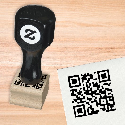 Creëer Aangepaste QR-code Scannable Website Adres Rubberstempel