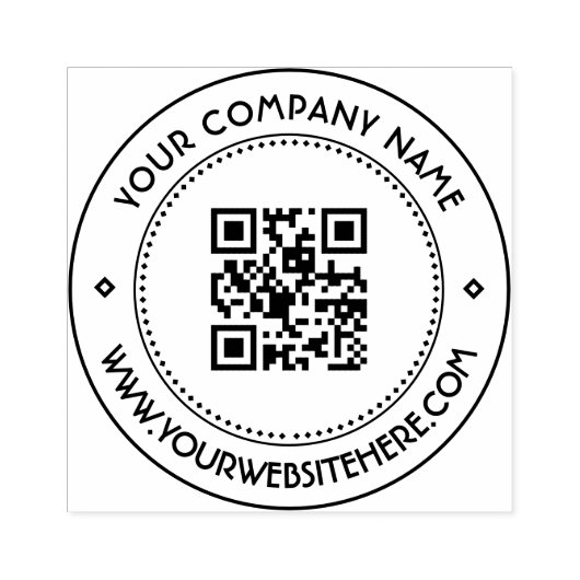 Creëer Aangepaste QR-code Scannable Website Adres Rubberstempel (Afrduk)