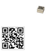 Creëer Aangepaste QR-code Scannable Website Adres Rubberstempel (Gestempeld)