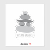 Creëer Balance Stacked Rocks Sticker (Vel)