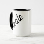 Creëer Black en White Coffee Mok (Voorkant links)