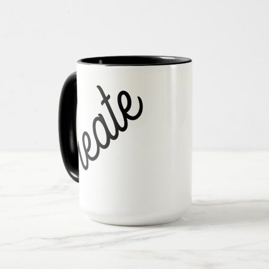 Creëer Black en White Coffee Mok (Voorkant links)