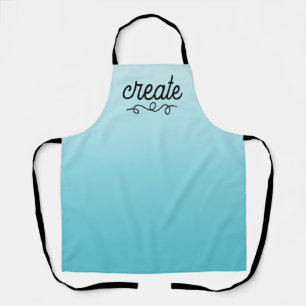 Creëer Blauwgroen gradiënt Apron Schort