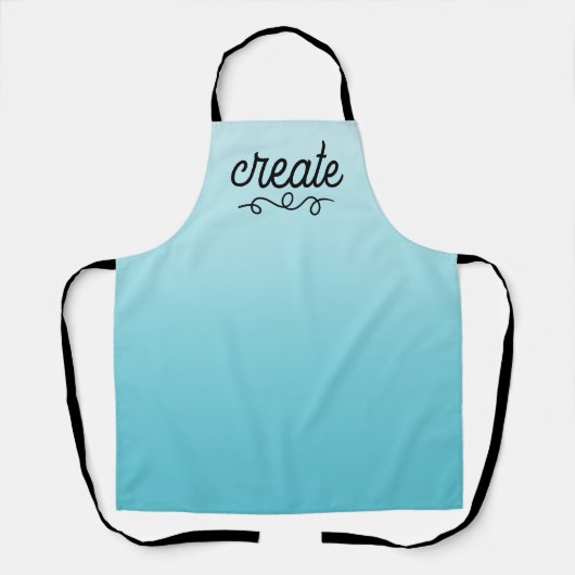 Creëer Blauwgroen gradiënt Apron Schort (Voorkant)
