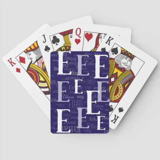 Creëer Blue speelkaarten met je eigen naam (Achterkant)