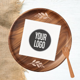 Creëer Business Logo Paper Cocktail servet Wit