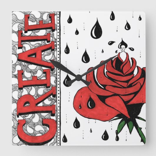 Creëer Clock Vierkante Klok (Voorkant)