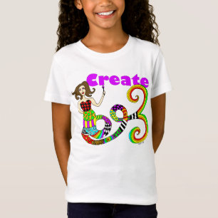 Creëer Colorful Mermaid Muse Kind T-shirt