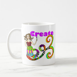 Creëer Colorful Mermaid Muse Koffiemok