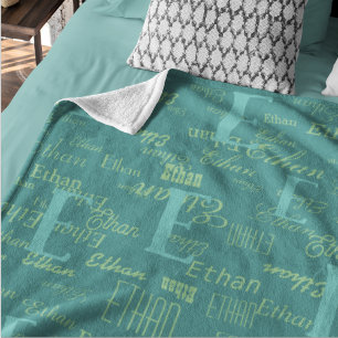 Creëer Cool Pattern met je eigen naam Fleece Deken