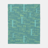 Creëer Cool Pattern met je eigen naam Fleece Deken (Voorkant)