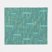 Creëer Cool Pattern met je eigen naam Fleece Deken (Voorkant (Horizontaal))