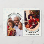 Creëer Custom Arch Photo Cream Christmas Feestdagenkaart (Voorkant / Achterkant)