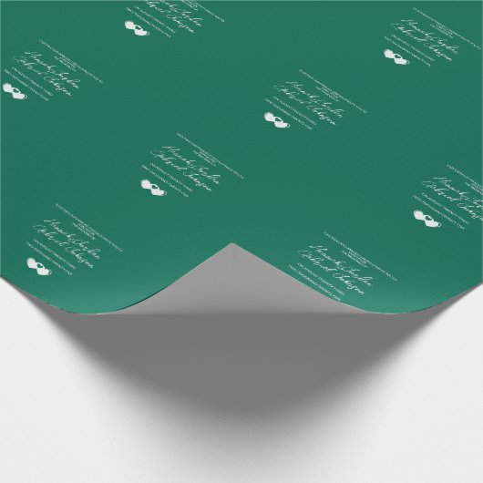 Creëer Custom Emerald Green Cadeaupapier (Hoek)