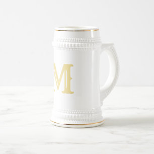 Creëer Custom Faux Gold Monogrammed Beer Stein Mok
