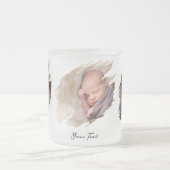 Creëer Custom Foto en Tekst Hot Cold Beverages Matglas Koffiemok (Center)