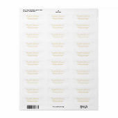 Creëer Custom Golden Elegant retour adreslabel Etiket (Full Sheet)