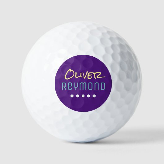 Creëer Custom Naam Beste Golfer's Paarse Golfballen (Voorkant)