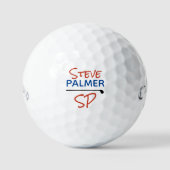 Creëer Custom Naam Golfbal met Zijn Initialen Golfballen (Voorkant)